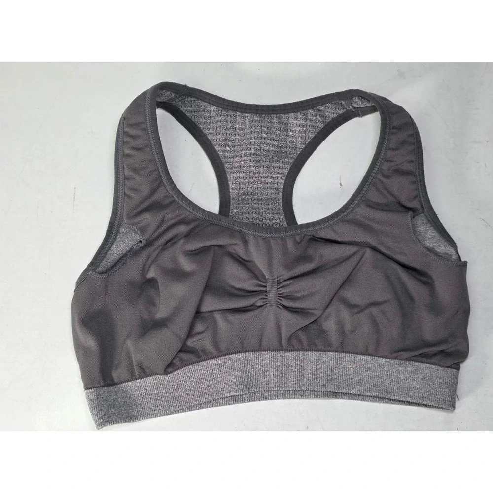 New Balance Women's Sports Bra‎ Size M Gray Reversible Racerback Gym Athletic